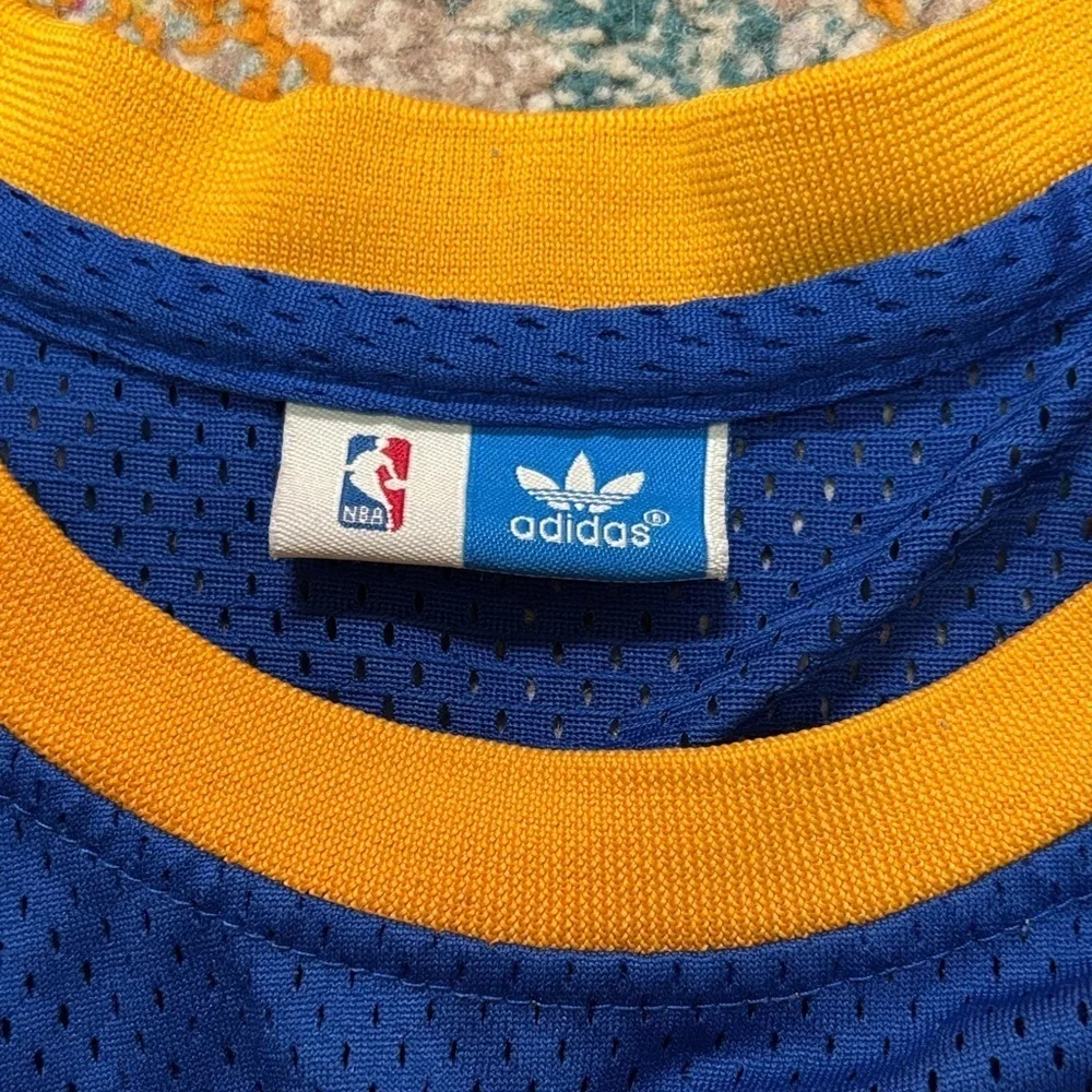 Adidas NBA Mens Size Large Blue Skyline Nuggets Jersey #55 Mutombo *Flaws